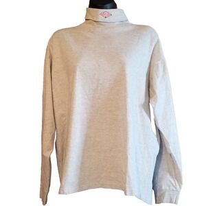 Vintage GOTCHA Single Stitch 80s Longsleeve Turtleneck Gray L/S Made in USA